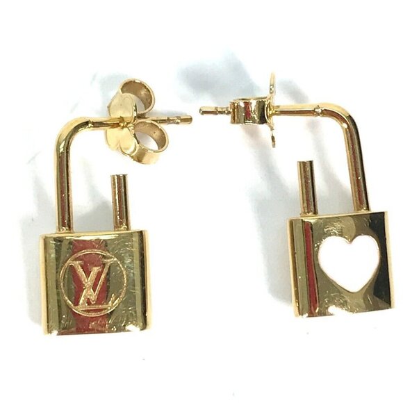 Auth LOUIS VUITTON M01420 Pierce-Kaduna Heart Accessories Pierce - Picture 6 of 6